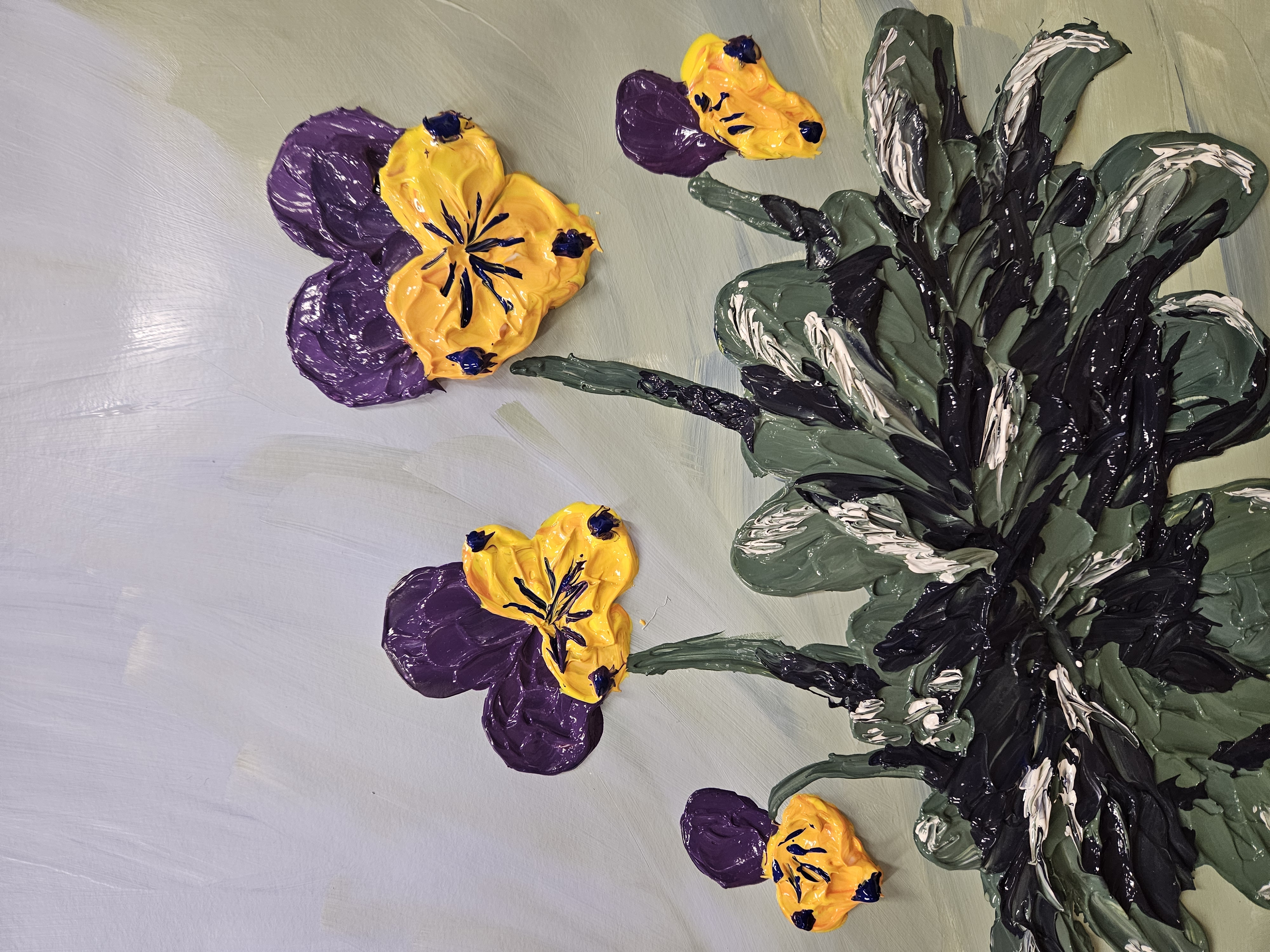Impressie Workshop impasto schilderen (acrylverf)